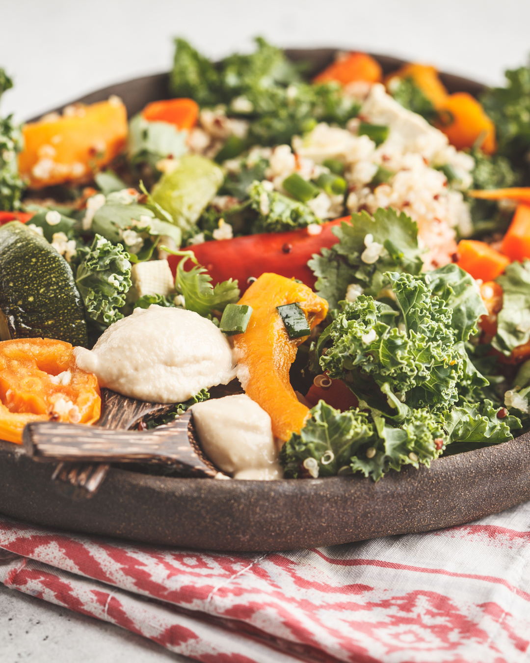 Farmers Market Quinoa Bowl with Lemon-Tahini Sauce