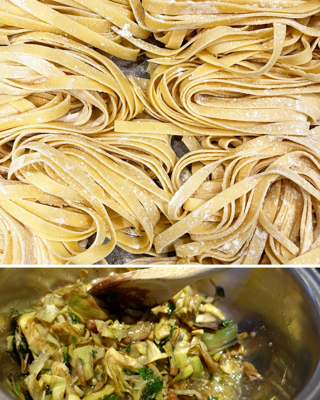 Tagliatelle with Lemon Artichoke Sauce | Plant-Based Recipe